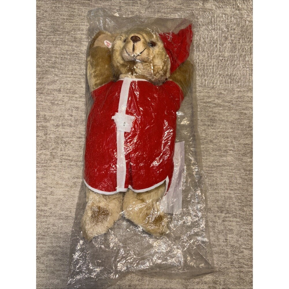 Vintage Christmas Bear Snoozy Sleeper Animated Plush Sealed New Old Stock 80s